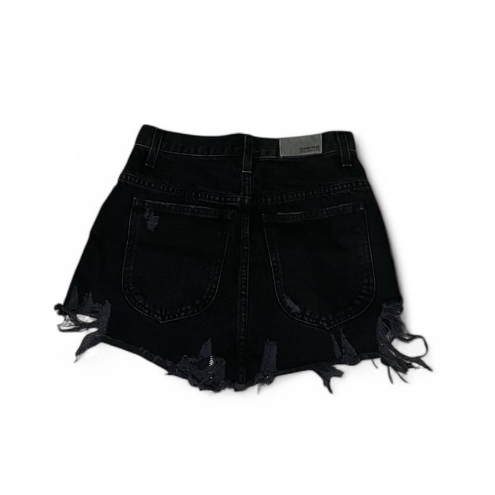 Carmar Denim x Revolve Beatrice Black Distressed Denim Mini Skirt. Size 25/0 - Picture 5 of 9